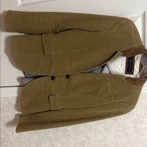 Green Military Field Jacket with Utilitarian Design